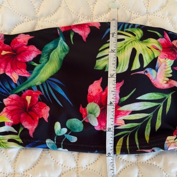 SHEIN Floral Strapless Bandeau Top Bikini Set New Size Large - Picture 8 of 10